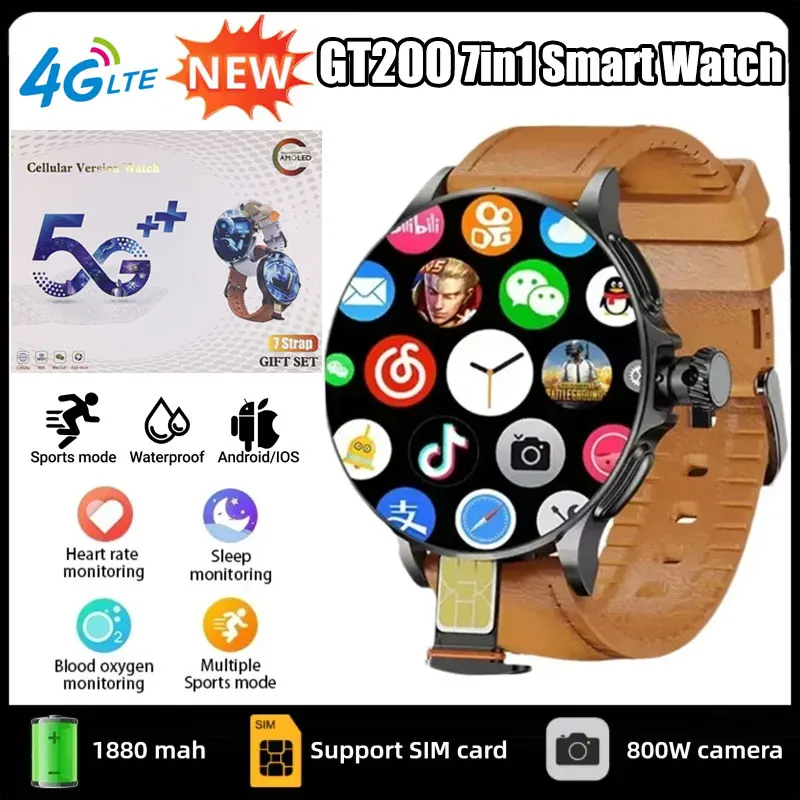 Smartwatch Watches For Women With Gps - Montre connectée GT200 5G, écran AMOLED